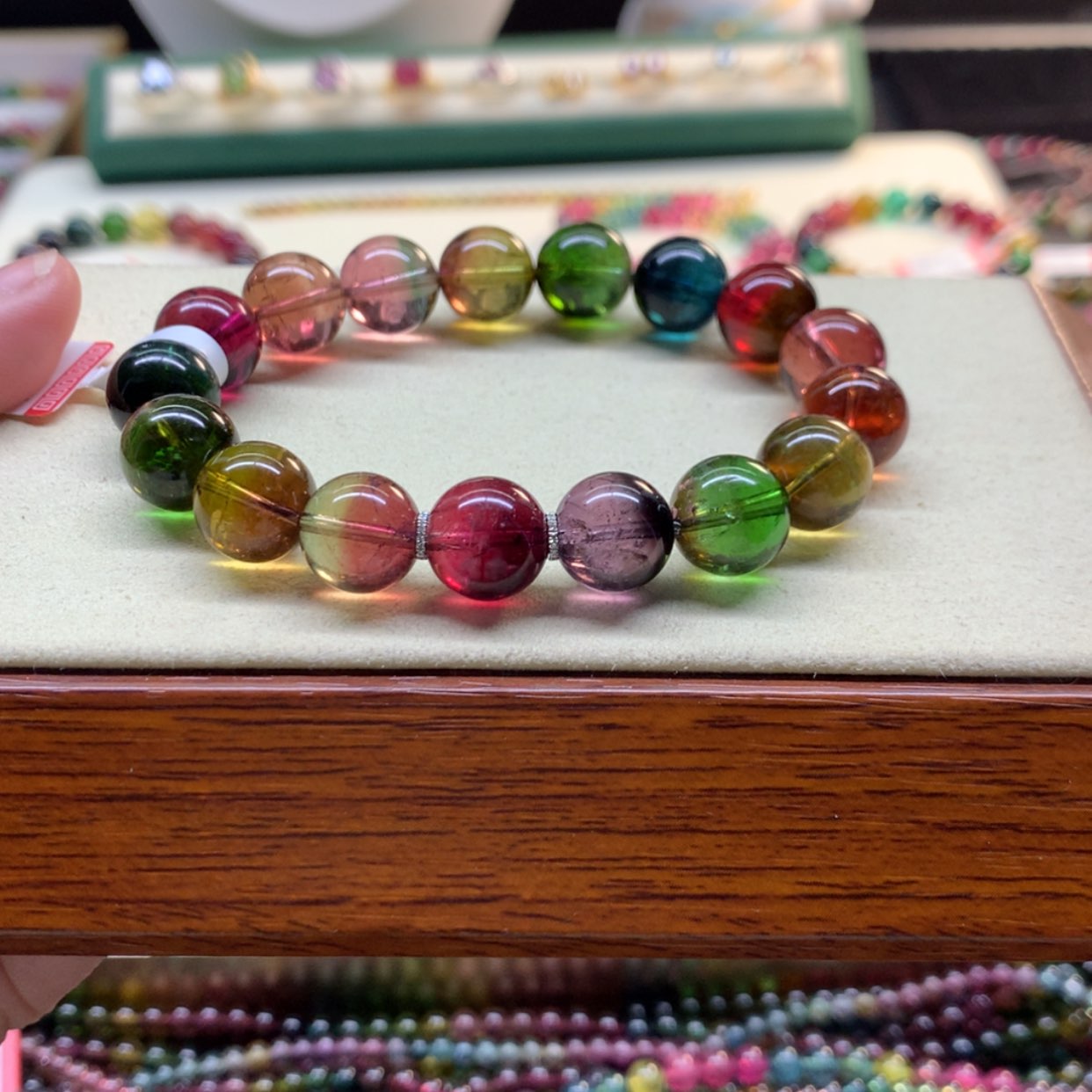 【闪购商品】碧玺手串未镶嵌西瓜碧玺11.8mm