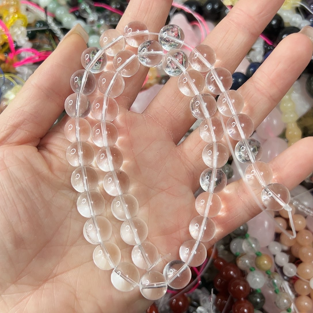 玛瑙/玉髓未镶嵌珠宝半成品，卡10压电白水一条