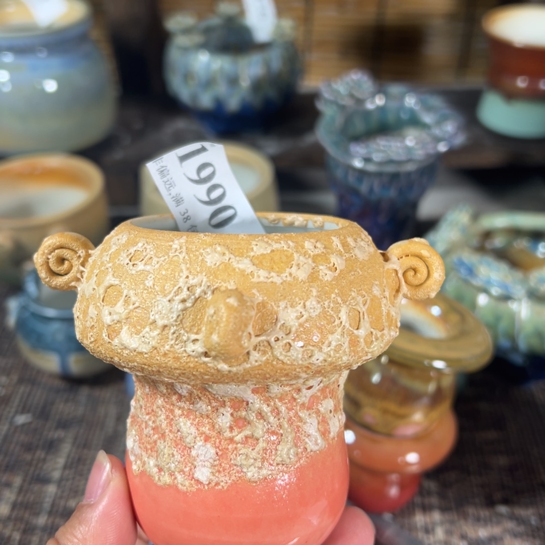 红陶景德镇手工花盆