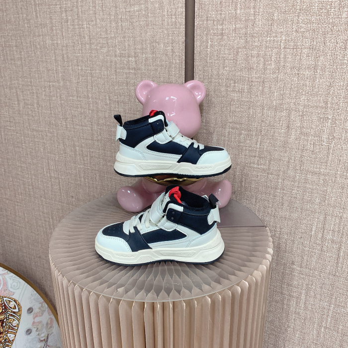 EX641    宝宝黑色拼接加绒冬款小鞋子  二棉