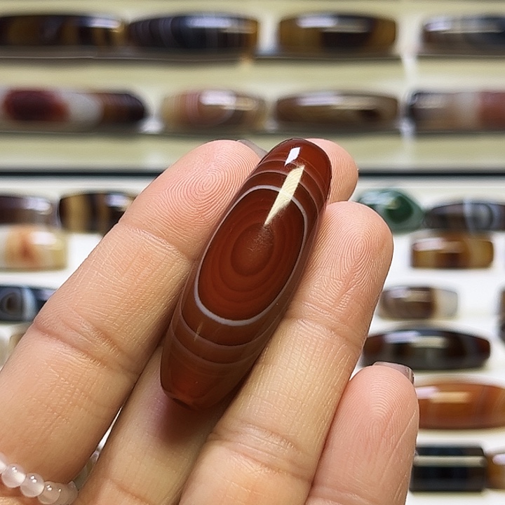 青***海玛瑙/玉髓未镶嵌颈饰