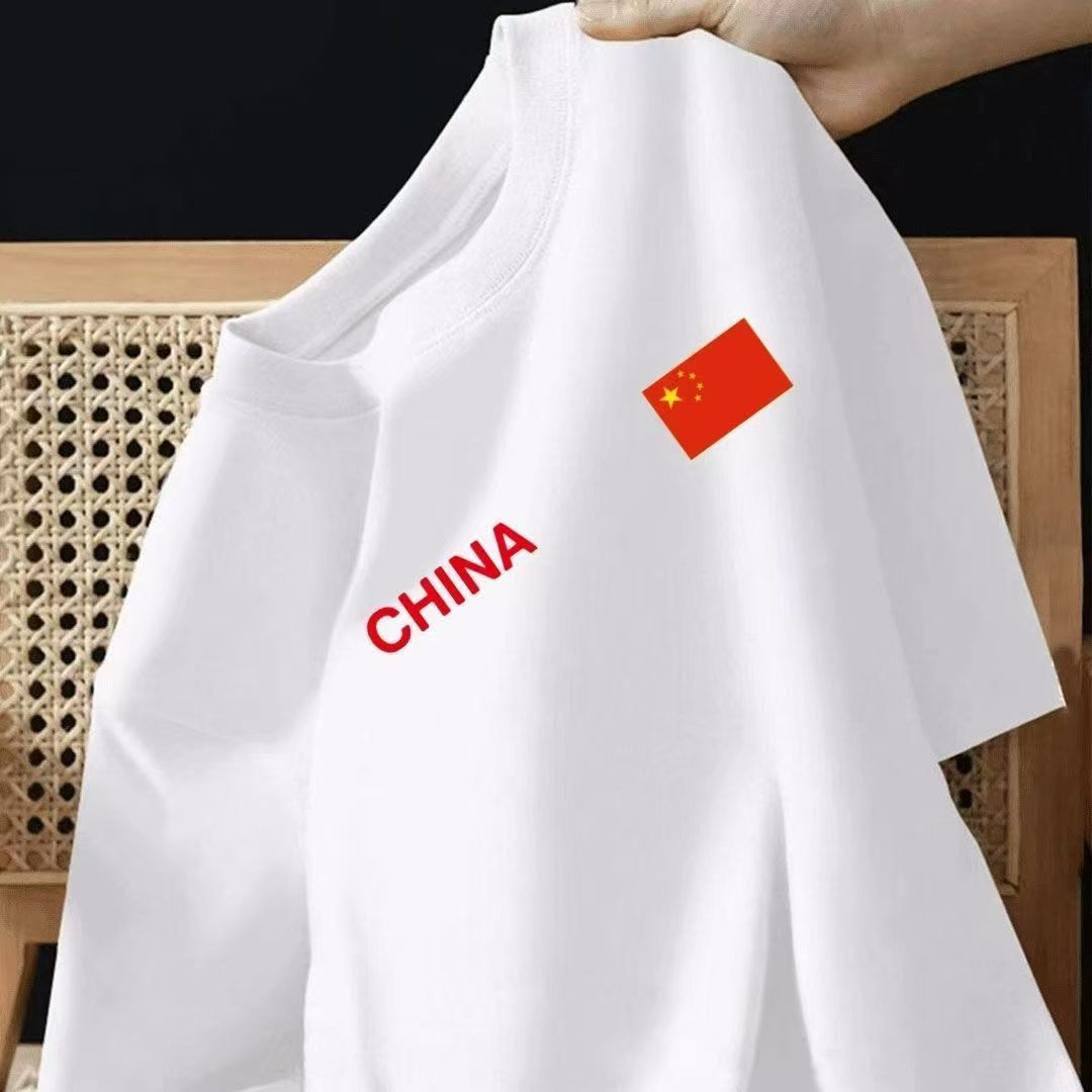 夏季圆领半袖上衣印花T恤时尚夏季休闲韩版潮流ins情侣春夏款