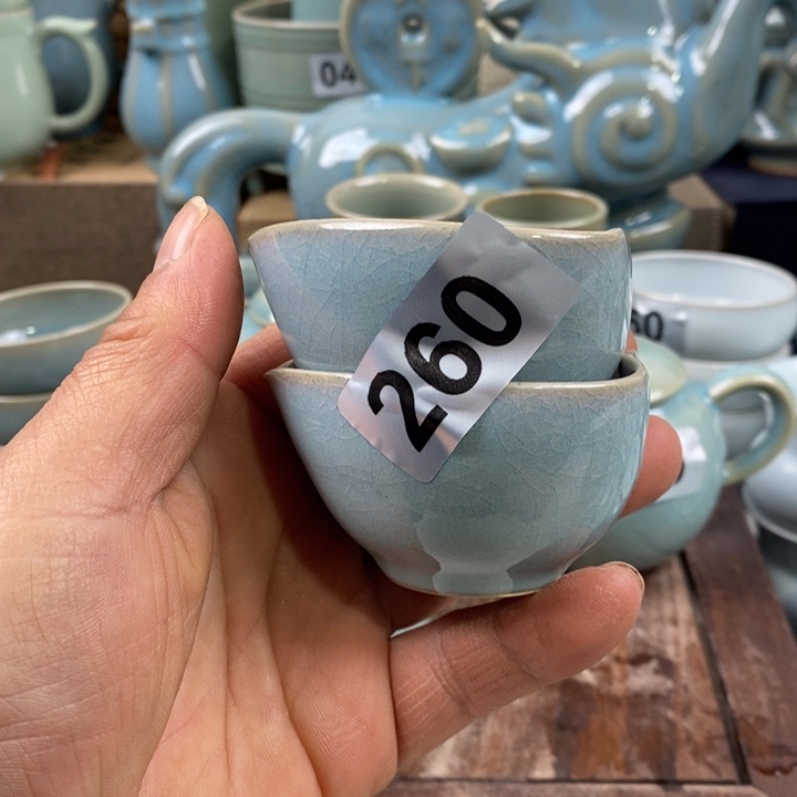 杯子风****^原矿釉原产地汝瓷大瑕