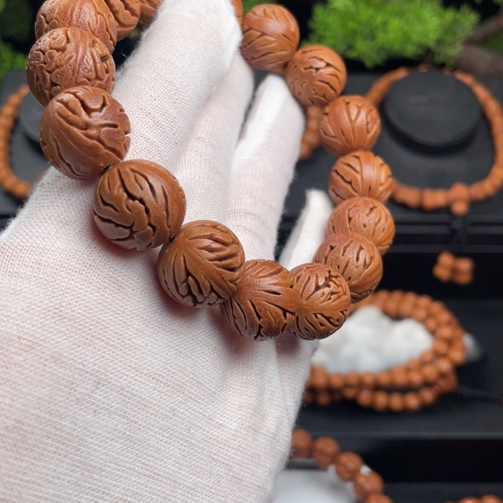 雨***晴木质类精品桃核单圈