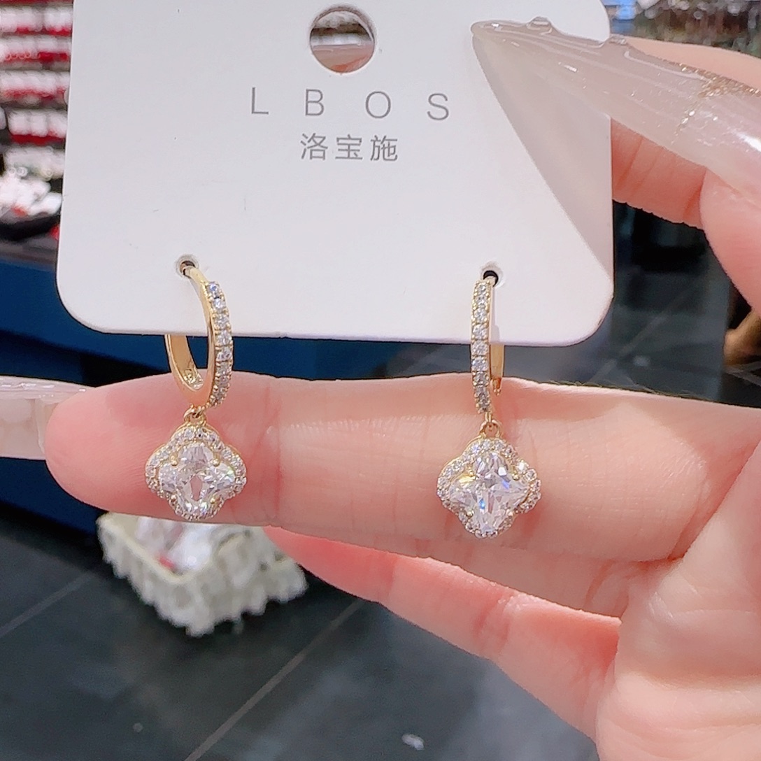 锆石铜合金925银耳环