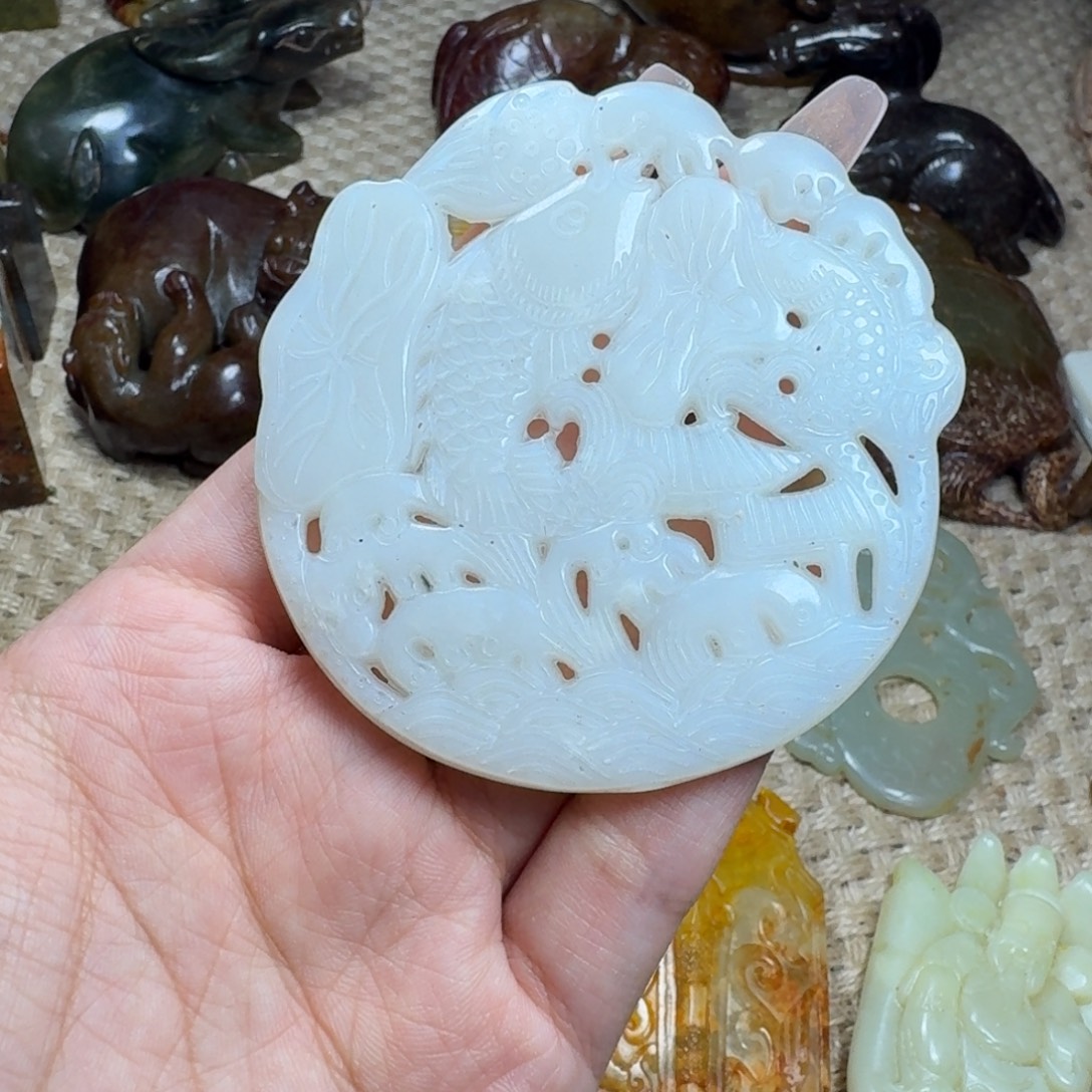 白玉菩提吊坠挂件