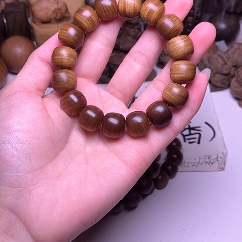 檀香木手串/手链檀香黑肉13/14横纹虎皮满纹沉