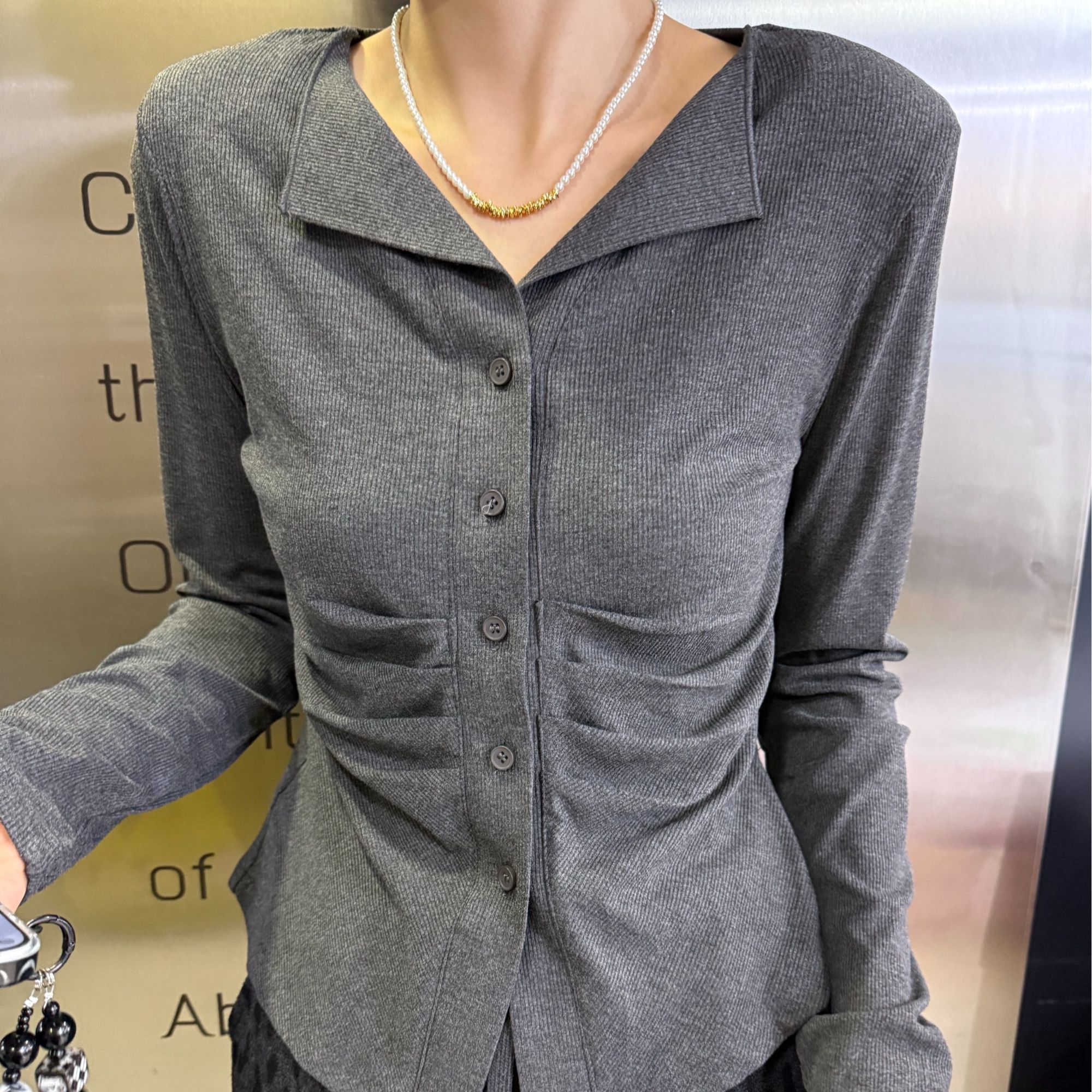 【二婷推荐】25年新款百搭短款翻领保暖T恤9732