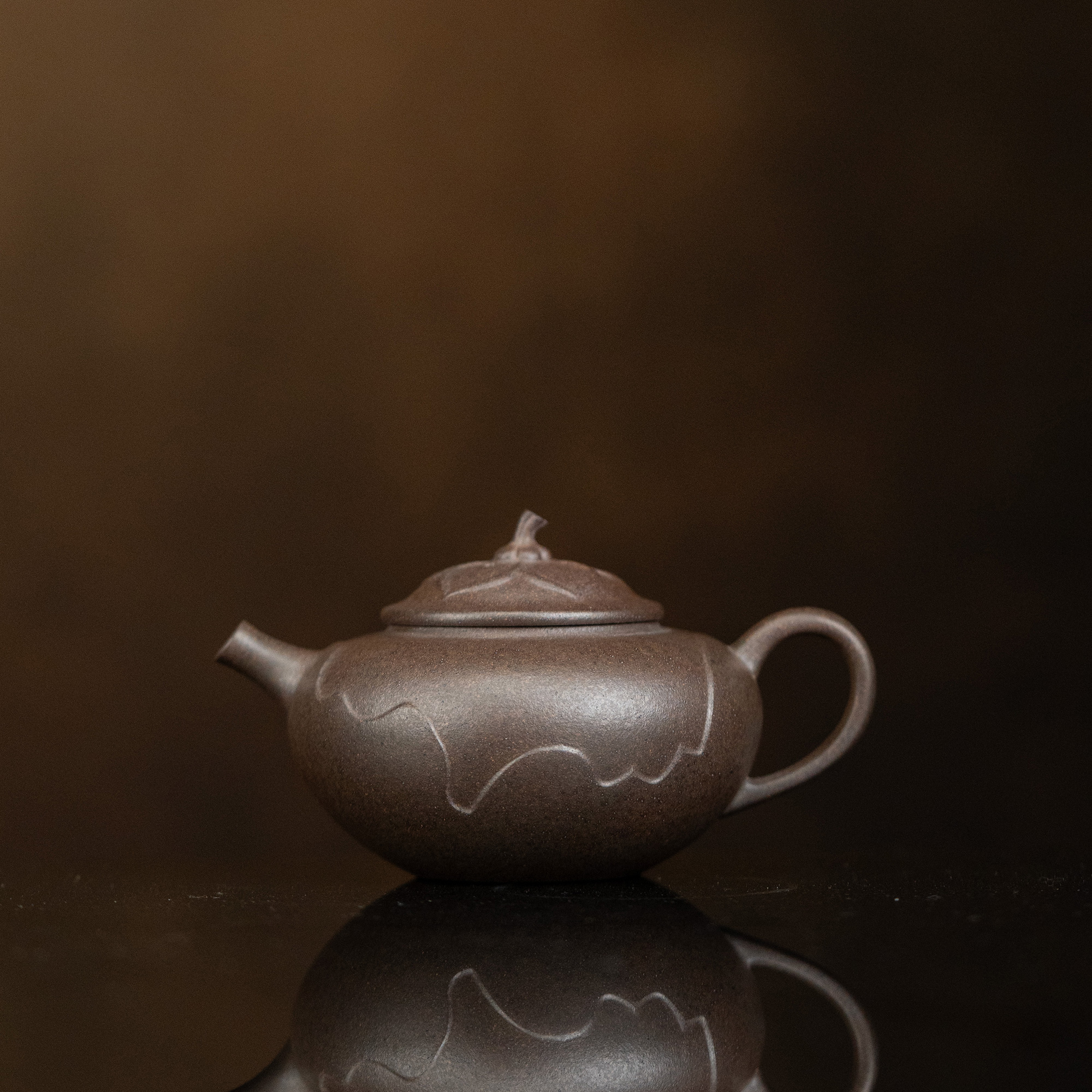 【利贞l荷韵茄瓜】原矿柴烧150cc手工制宜兴茶壶茶具ZH