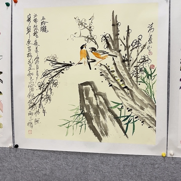国画花鸟的翅膀和翅膀是一样
