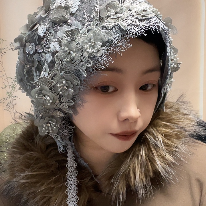 涤纶（聚酯纤维）灰色花环款