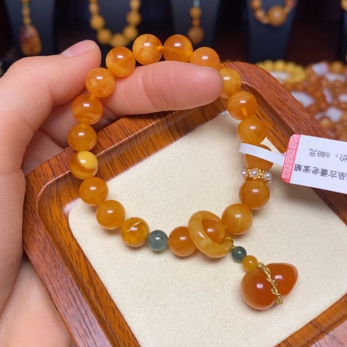 【闪购商品】蜜蜡手链未镶嵌手串