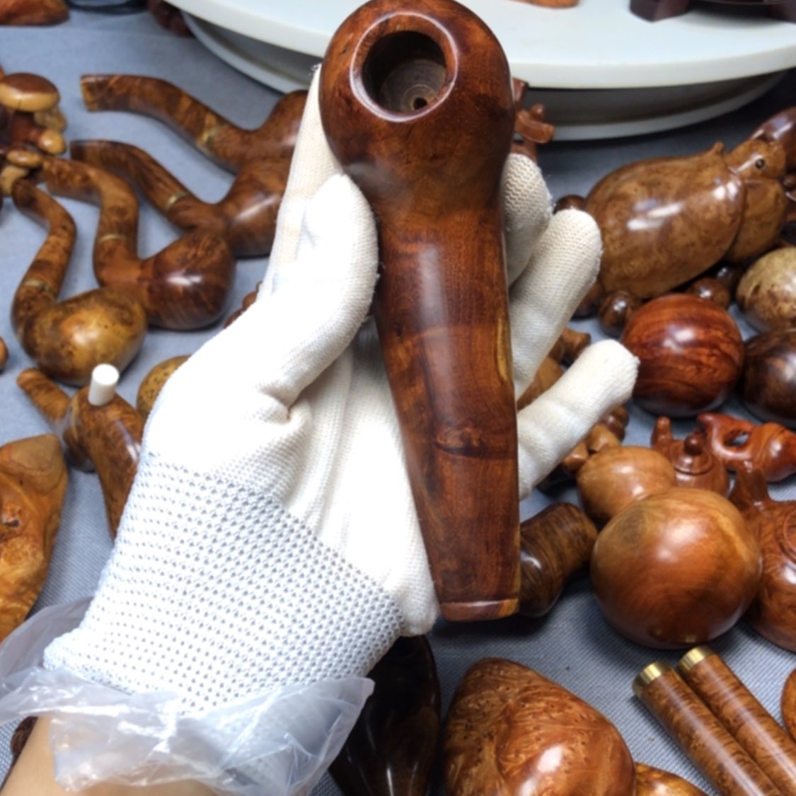 【闪购商品】木麻梨疙瘩火琉璃手把件