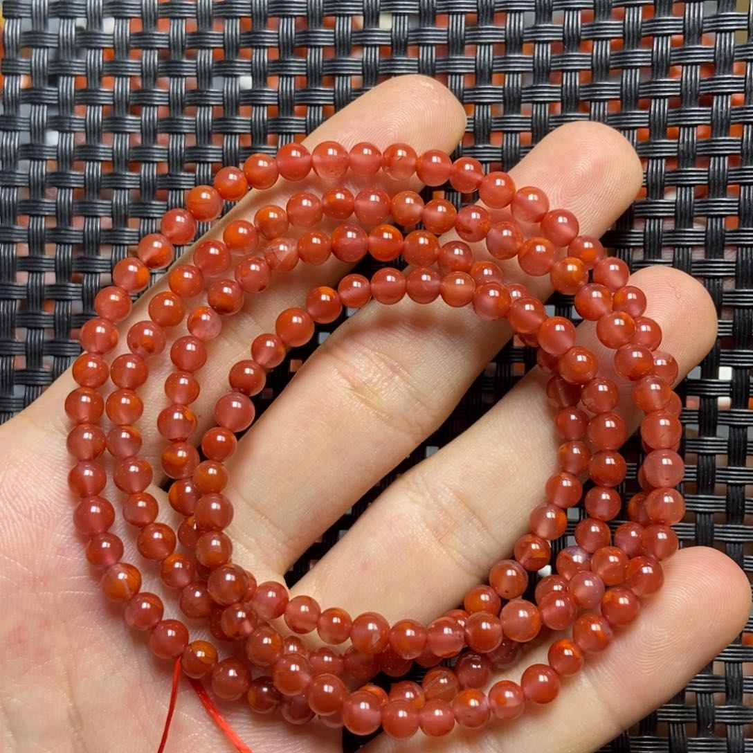 未镶嵌手链南红玛瑙4+’mm