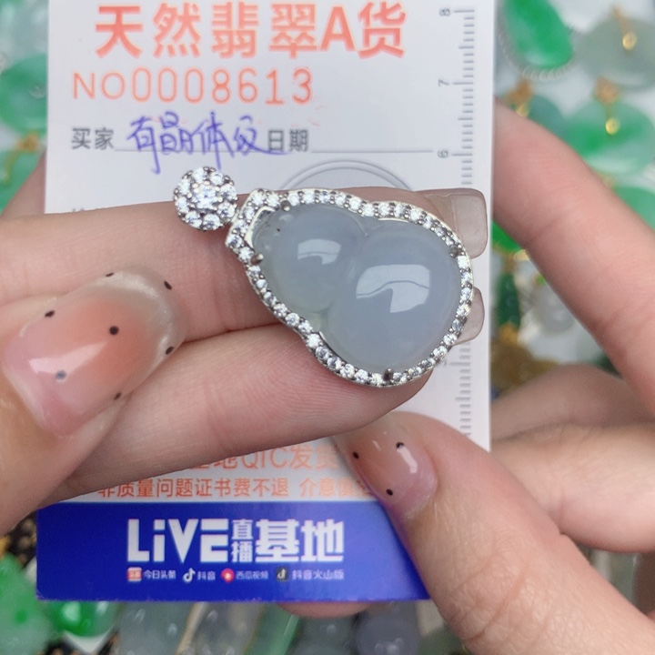 翡翠未镶嵌颈饰葫芦