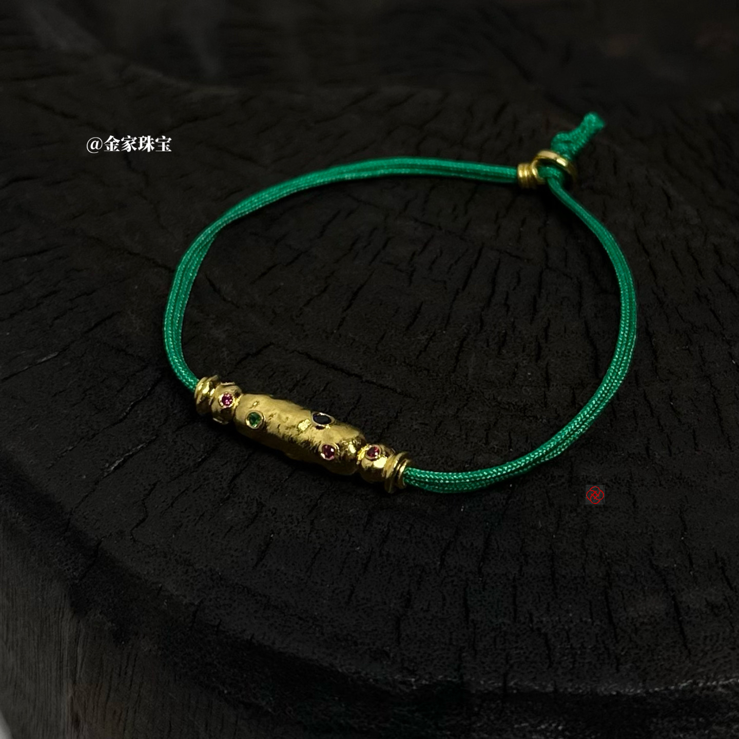 【金家】糖果路路通金管红绳 黄金足金 小众时髦新式黄金