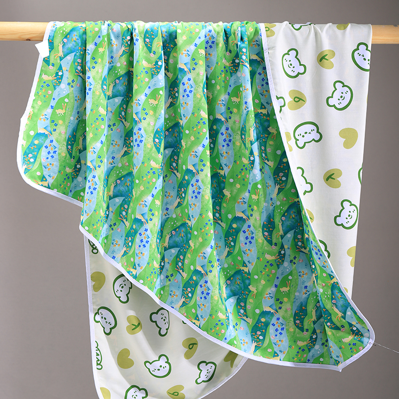 591393人造棉盖毯冷感薄盖被夏凉被空调被午睡毛巾被飞机航空沙发