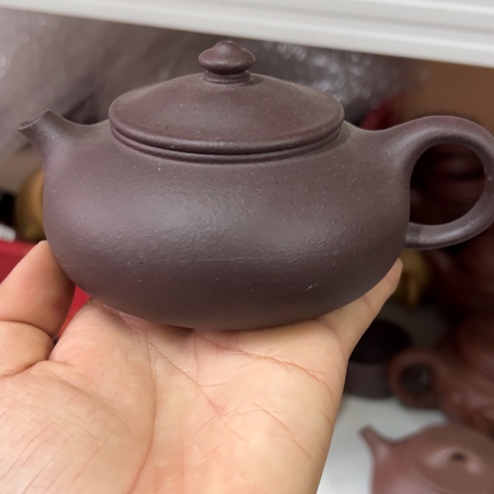 紫砂茶壶天青瑕疵裂掉寒江200cc