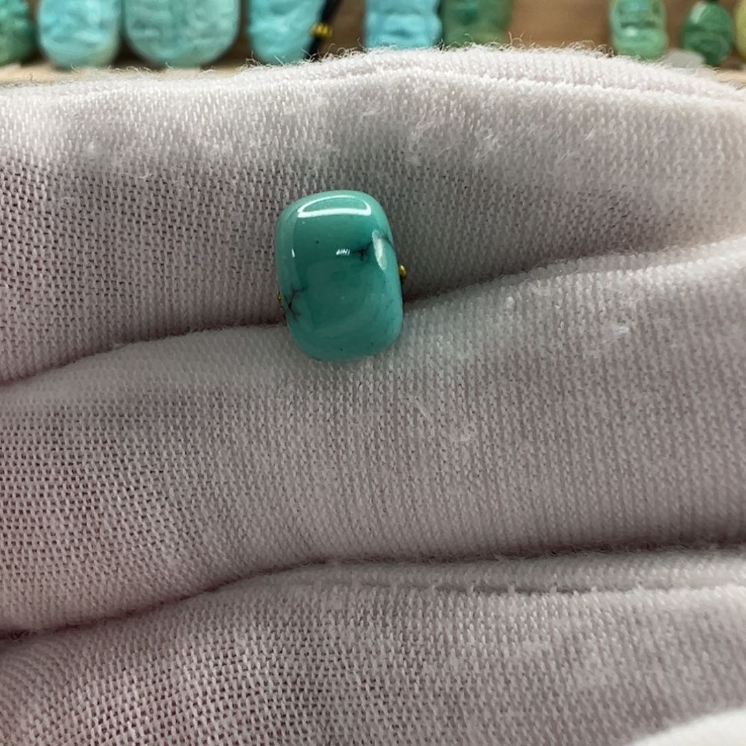 未镶嵌绿松石老型珠9.3x6.6mm
