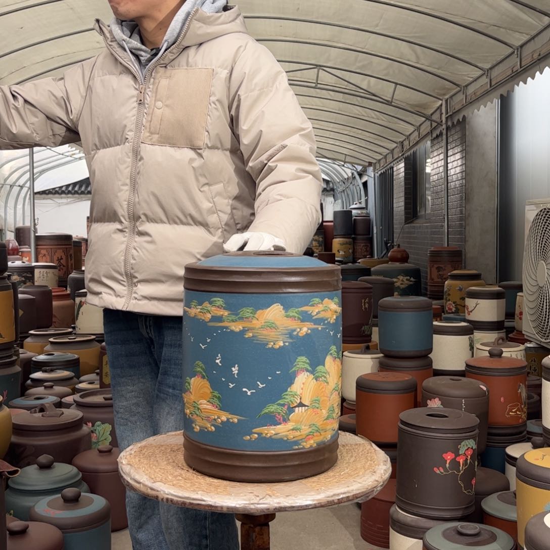 紫砂茶叶罐12 饼茶叶罐