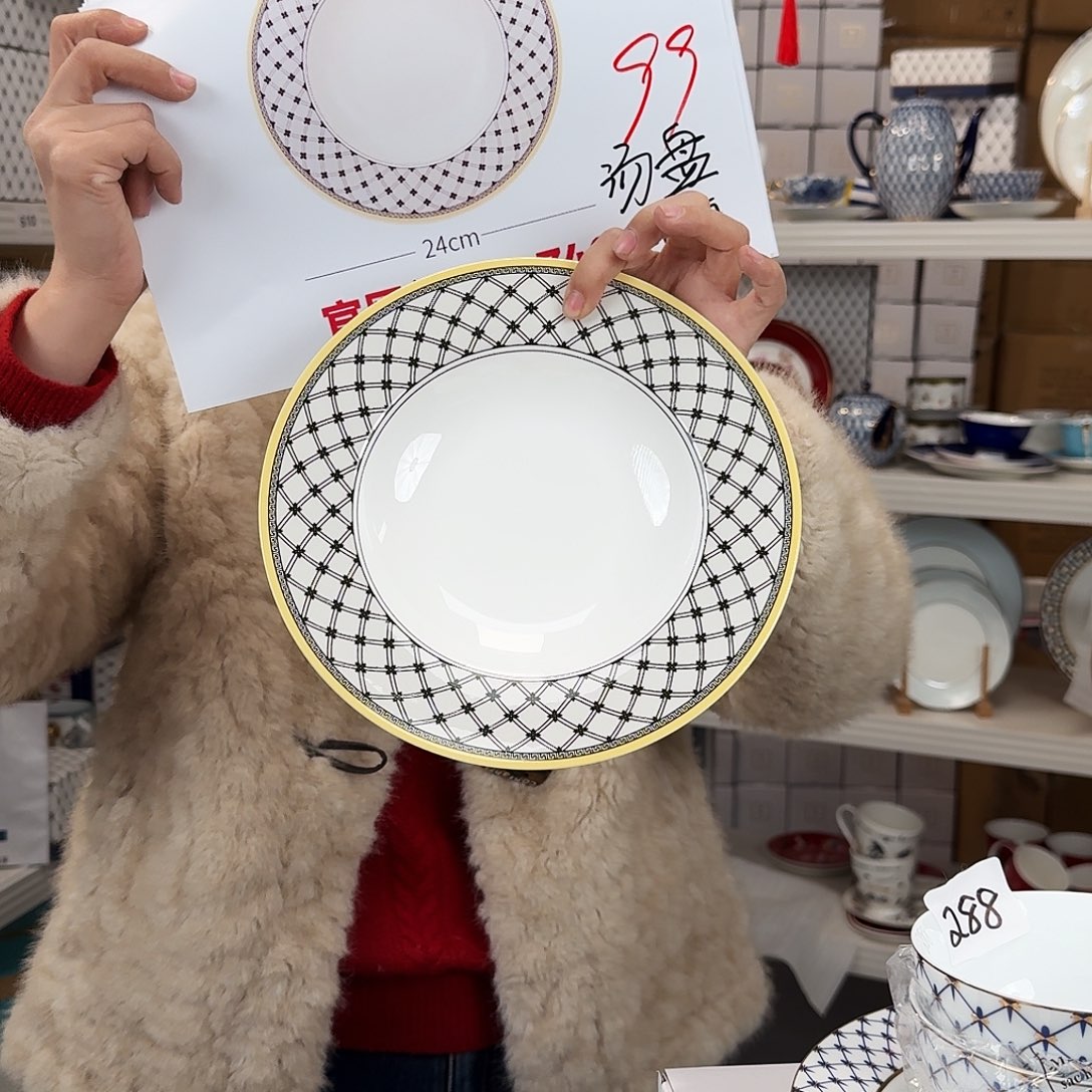 骨瓷9英寸汤盘23*4cm一个