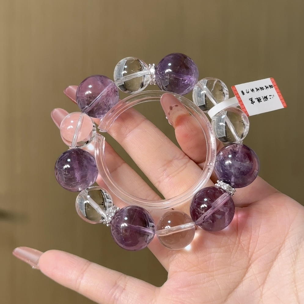 玻利维亚18mm+白水16mm设计款 原图无滤镜天然水晶默认微瑕