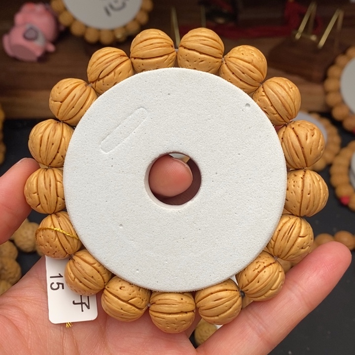 桃核手串庚*丸子15 尺寸误差0.5之间