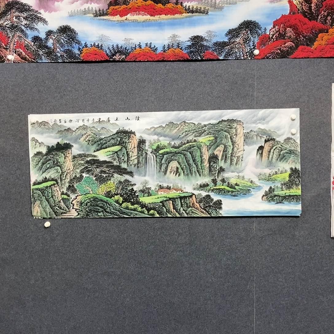 国画小六尺山水一副