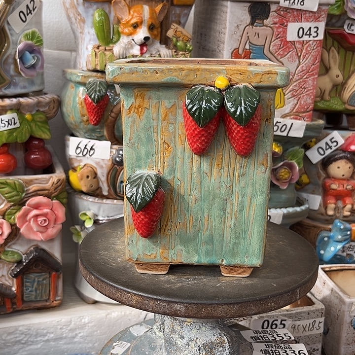 粗陶材质多肉花盆