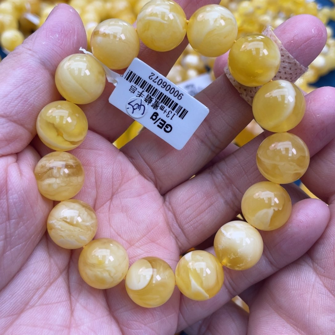 琥珀裸石未镶嵌琥珀蜜蜡13m m