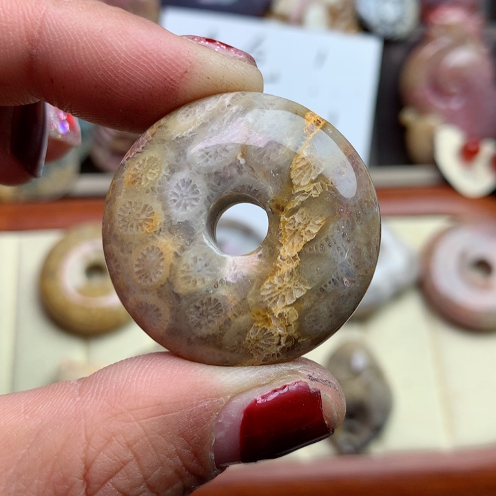 硅化珊瑚（珊瑚玉）颈饰未镶嵌