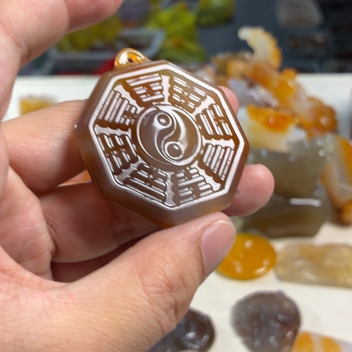 玛瑙/玉髓未镶嵌吊坠(不含链)