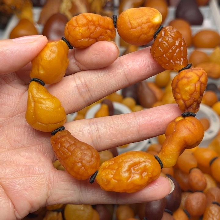 未镶嵌琥珀裸石天然蜜蜡手串