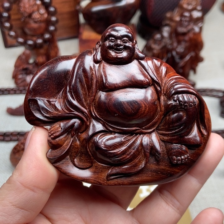 花梨木类端景台紫油梨弥勒55克左右