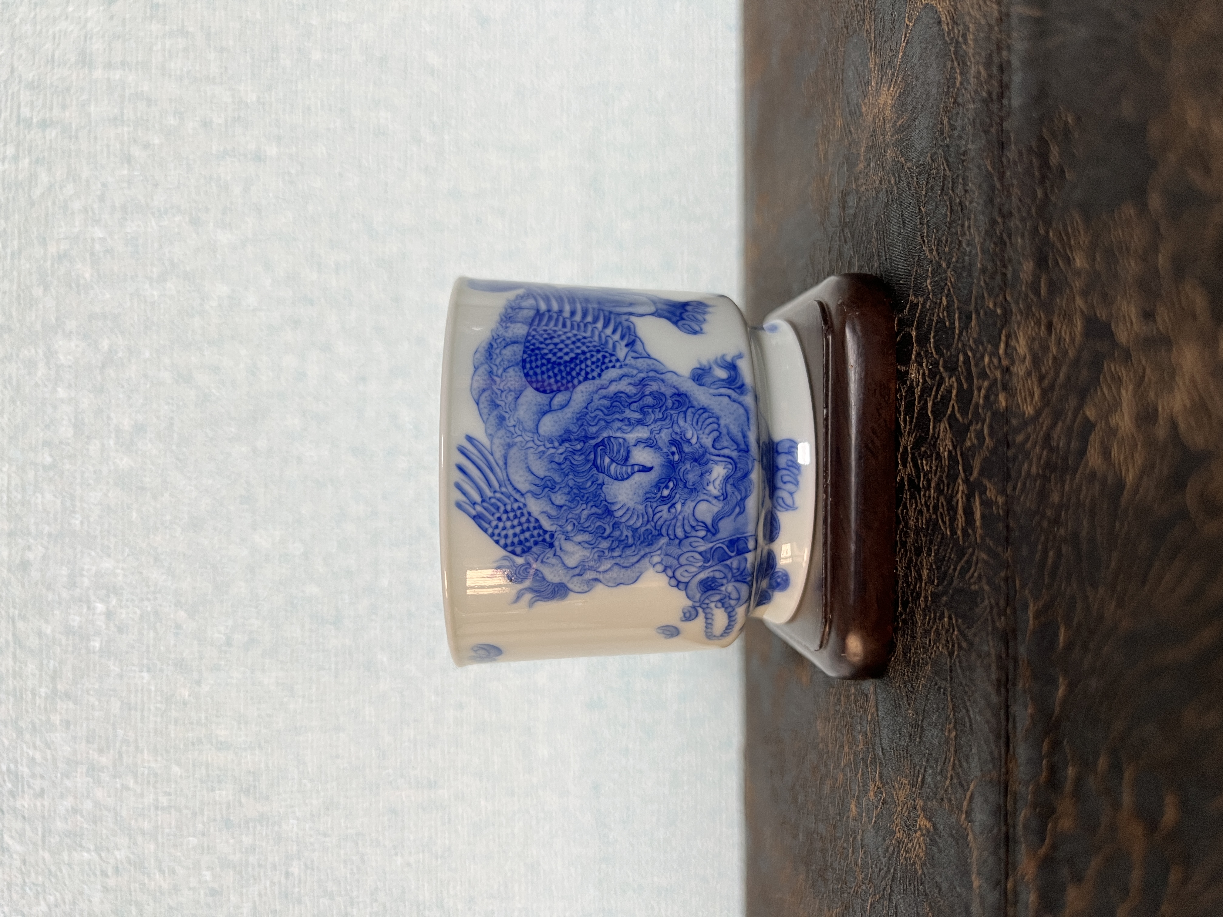 【竹林草堂】青花神兽直口杯大容添杯主人杯180cc