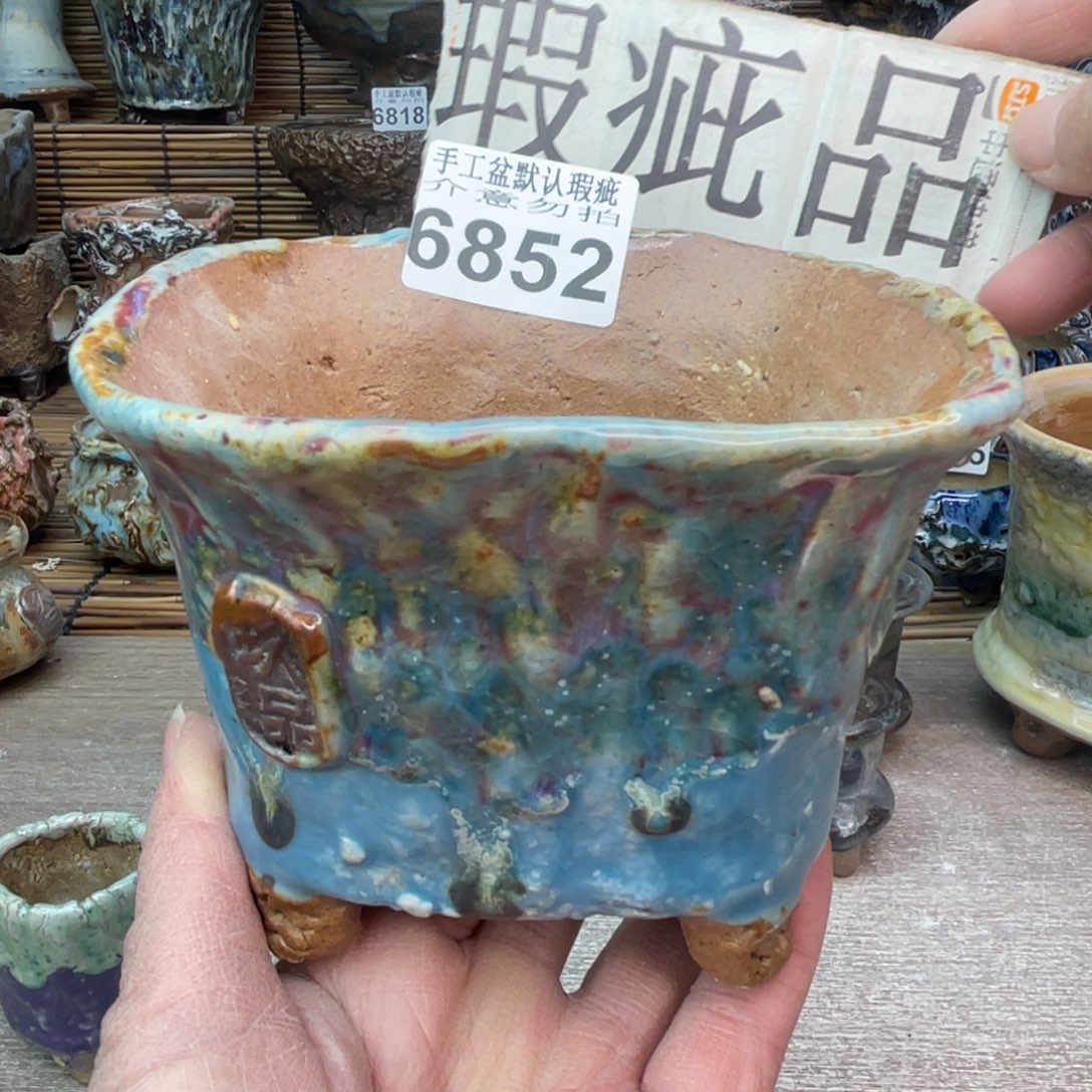 手工花盆默认瑕疵完美者勿拍