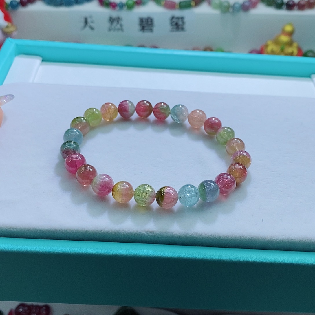 碧玺手链未镶嵌8mm左右