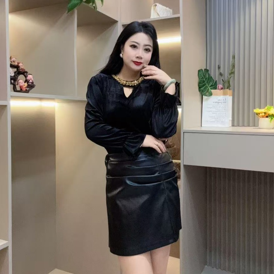 冬季上衣-娇 602 时尚潮流百搭洋气领口设计款胖MM大码女装新款