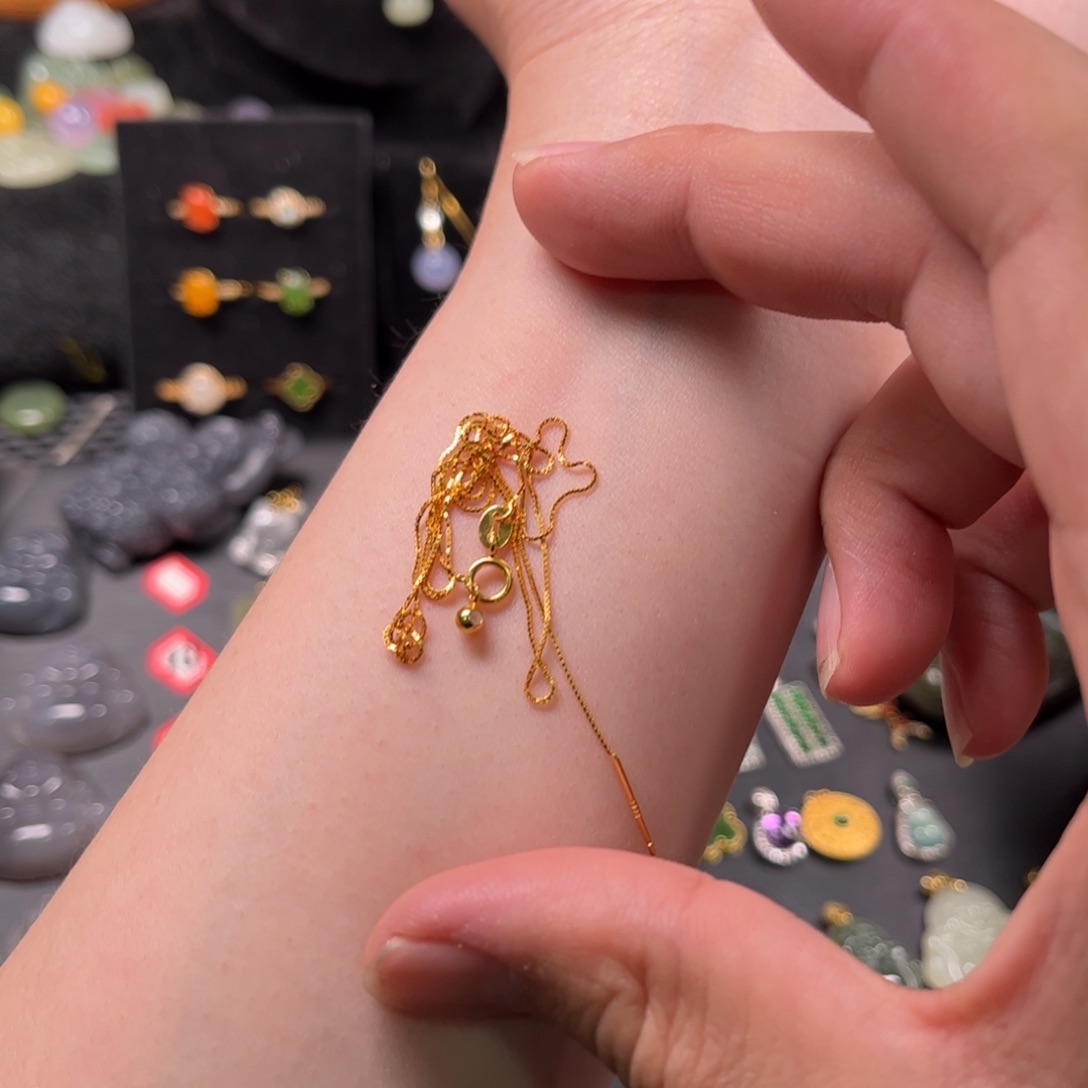 颈饰银S925镶嵌和田玉