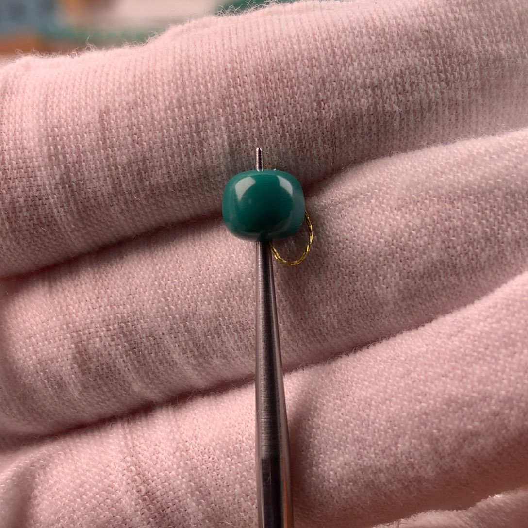 绿松石未镶嵌配饰蕊6.9*5.8