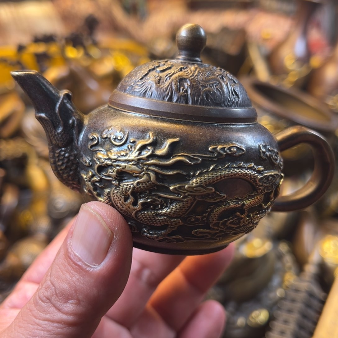 茶壶香炉铜器摆件