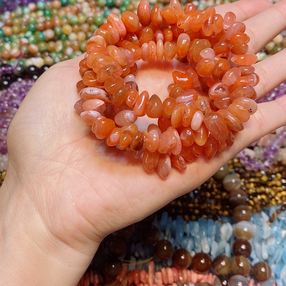 玛瑙/玉髓散珠天然南红绕手4圈