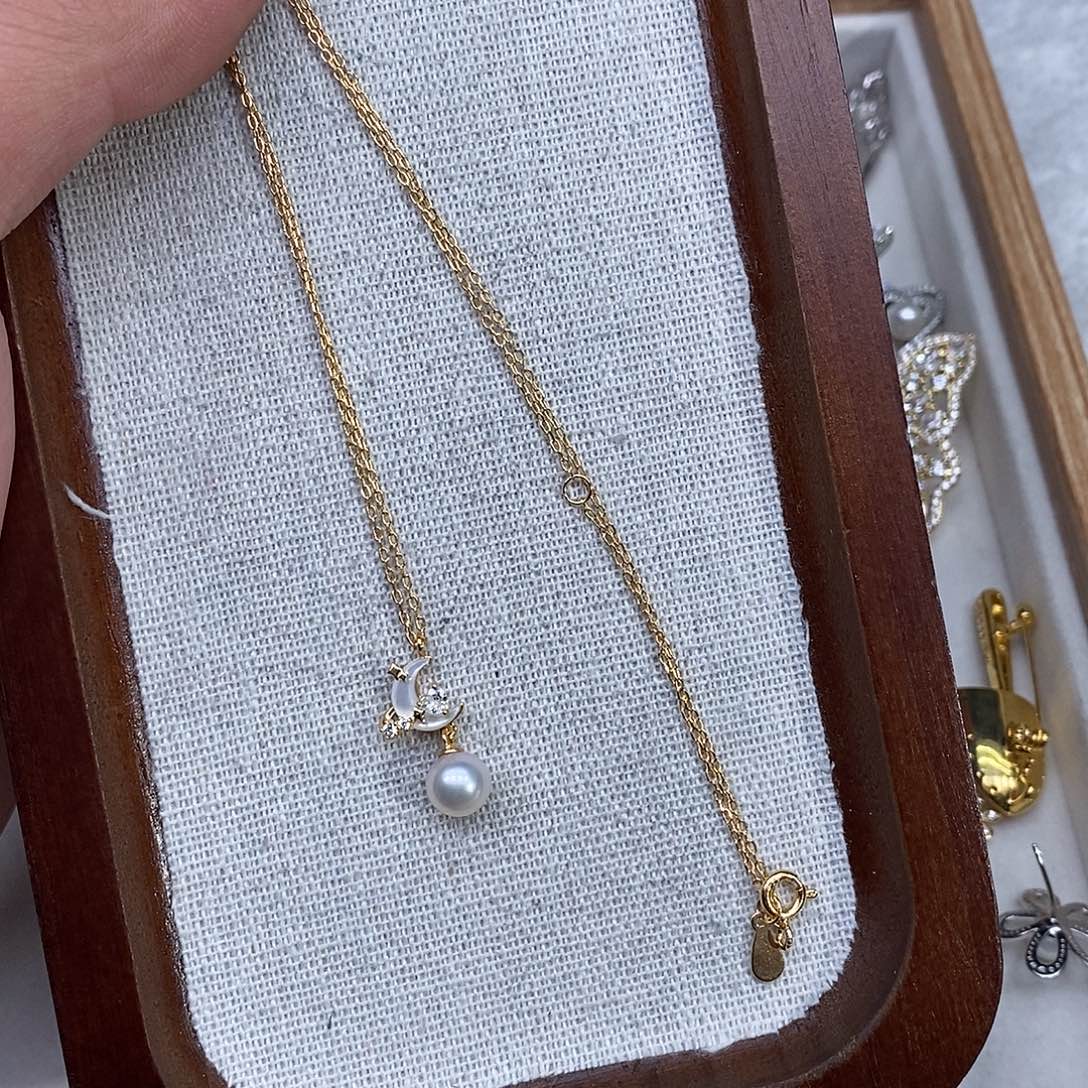 套链海水珍珠银S925镶嵌