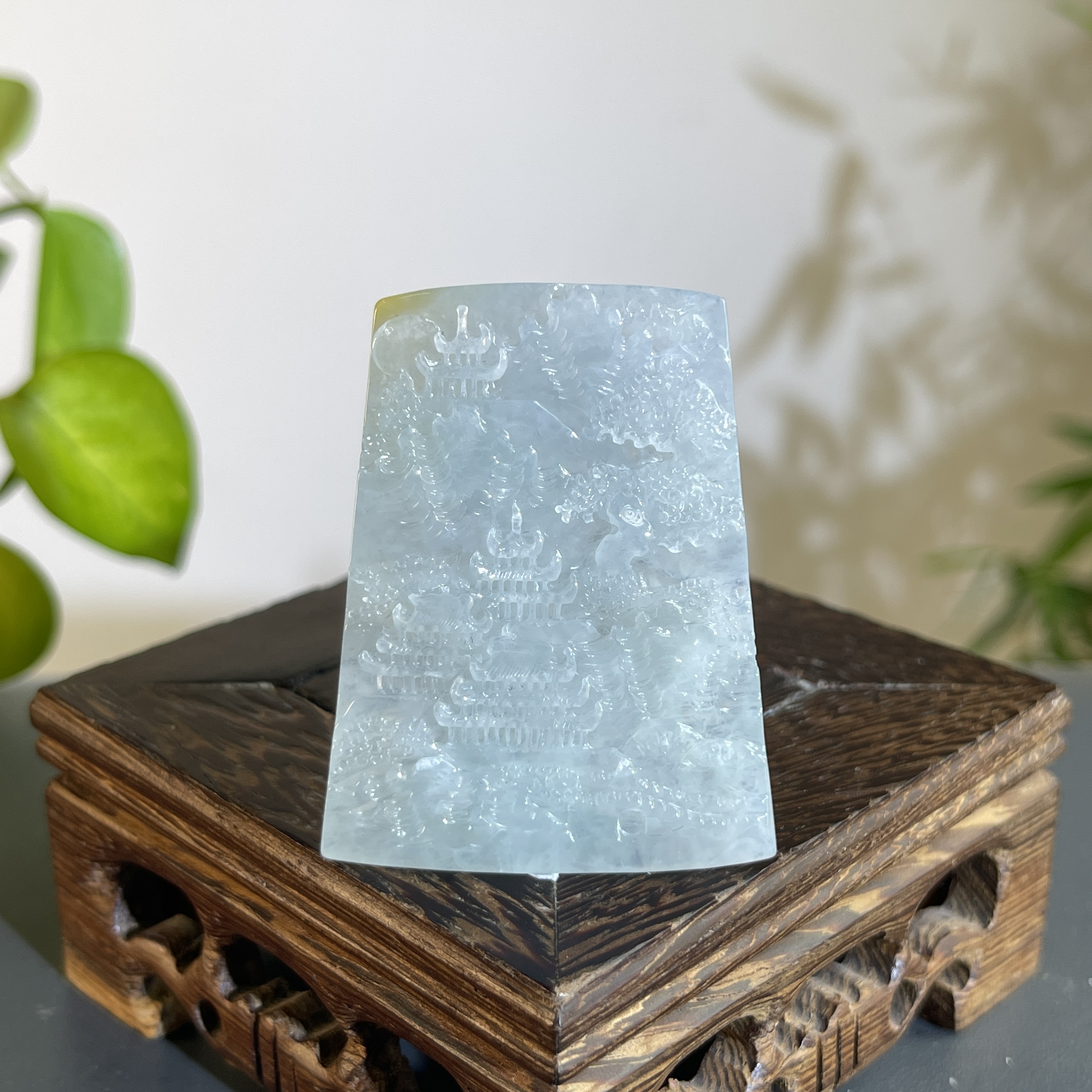 JCA04-69 天然缅甸翡翠A货 山水牌