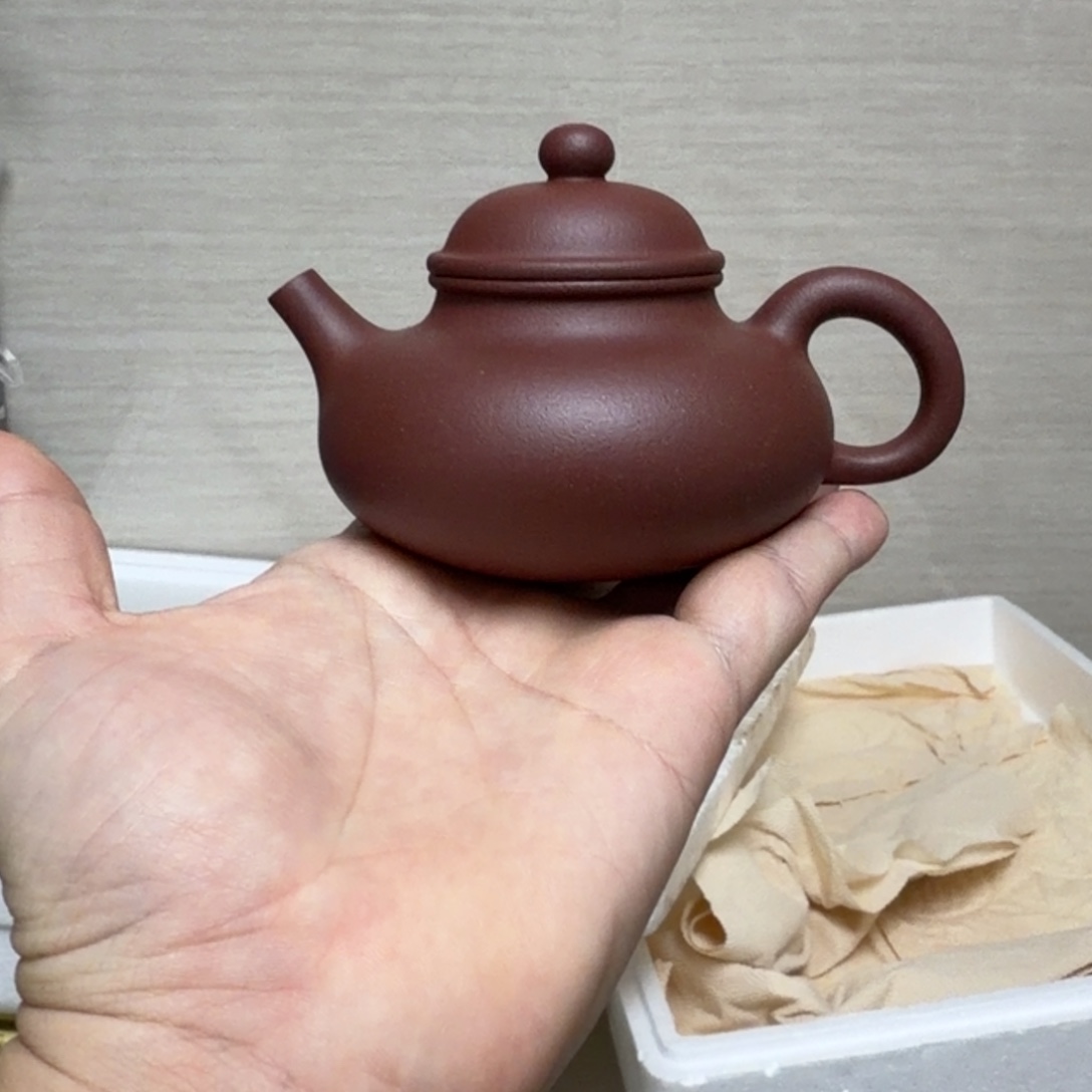 紫砂茶杯桃花泥容天