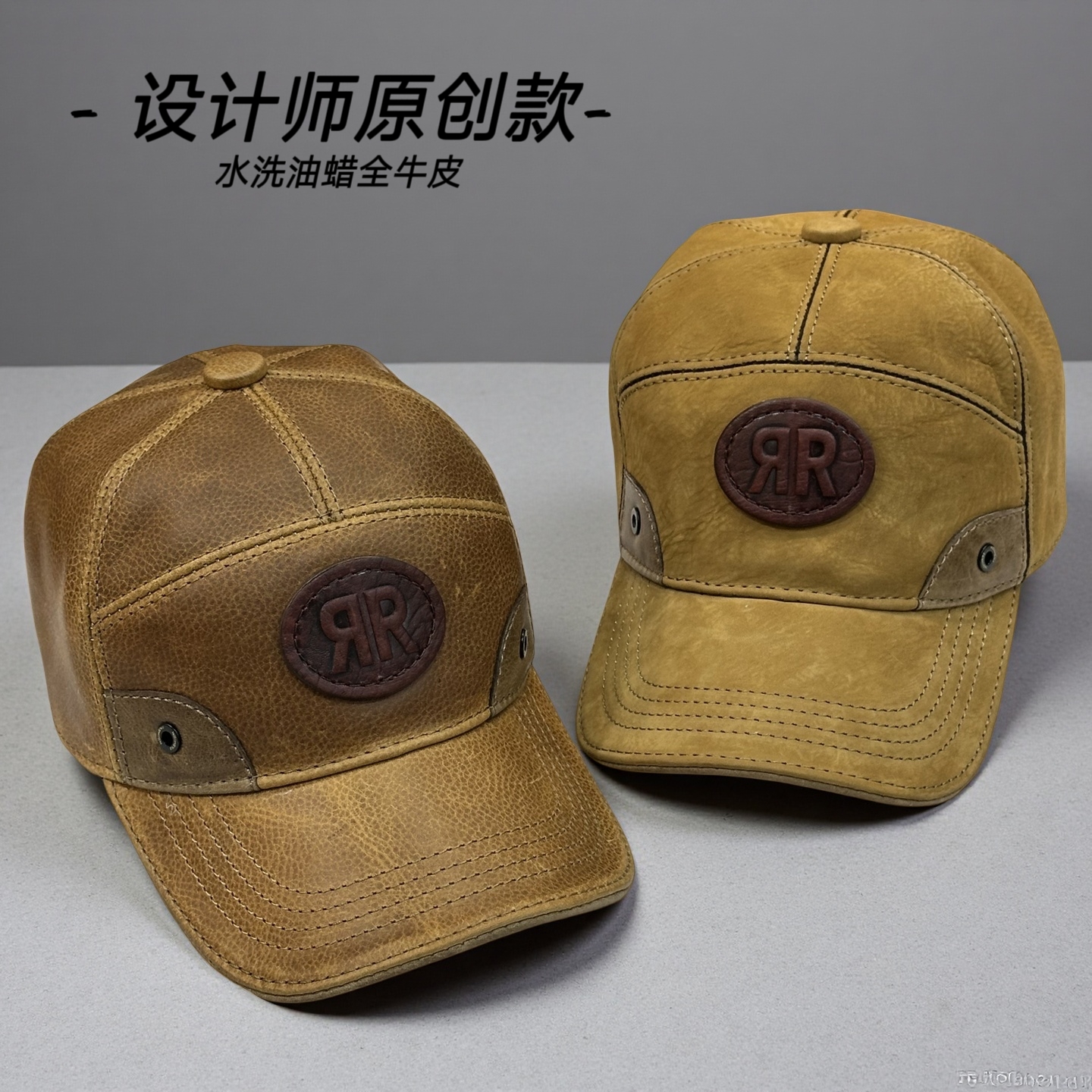 【阿美咔叽】重工植鞣全牛皮复古棒球帽