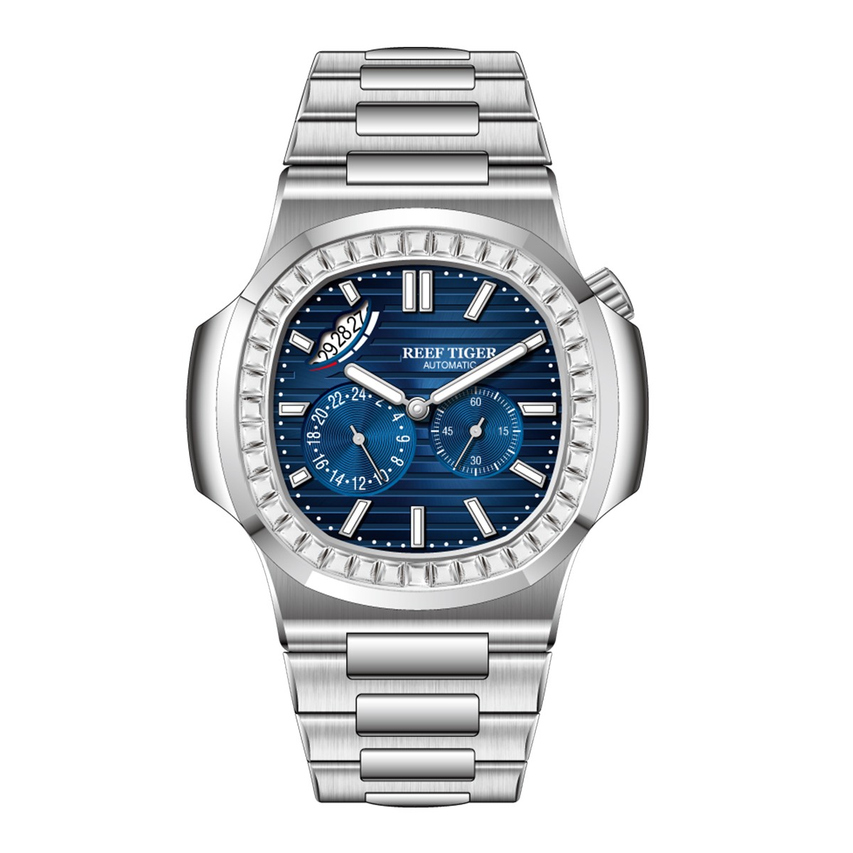 桔家  【鹦鹉螺带钻钢王】 男士防水夜光全自动机械腕表-2019