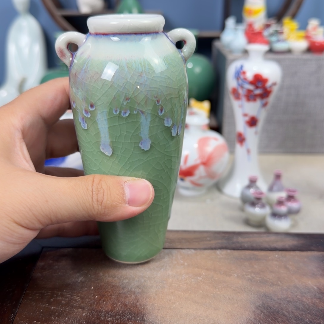 陶瓷手工小花器摆件