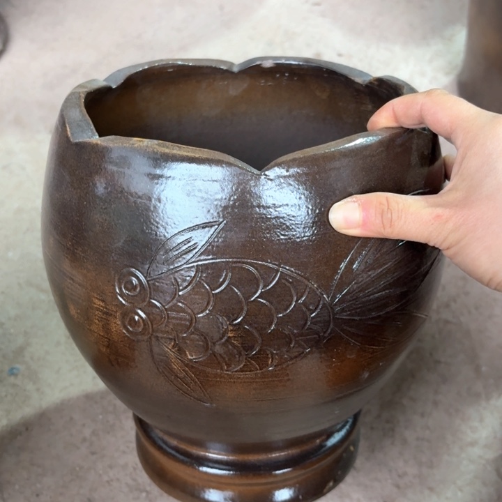 紫砂花盆口径微瑕19/25