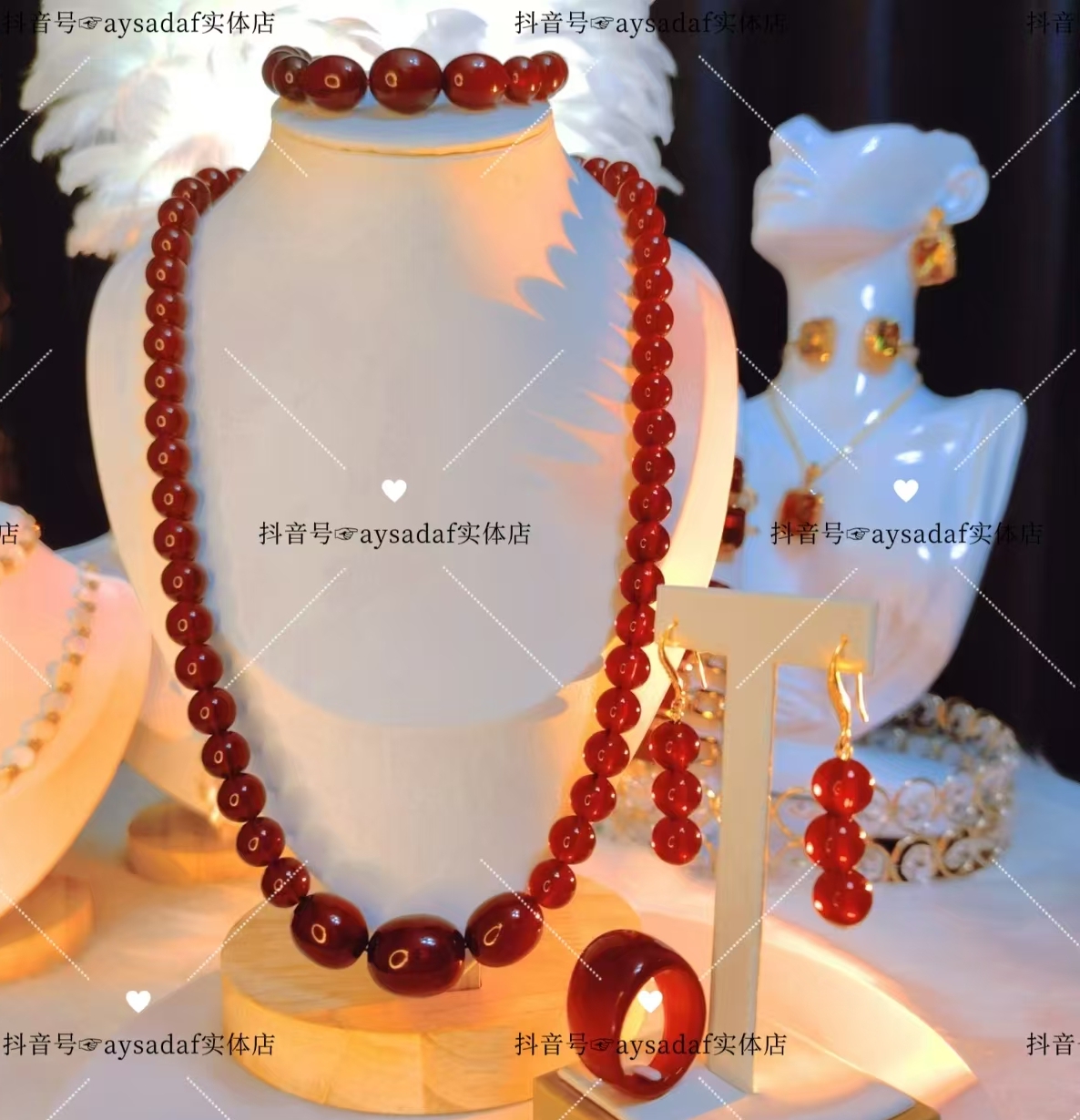 铜合金仿珍珠吊坠 手工气质轻奢二代چىلان رەڭ كەھرىۋا首饰四件套